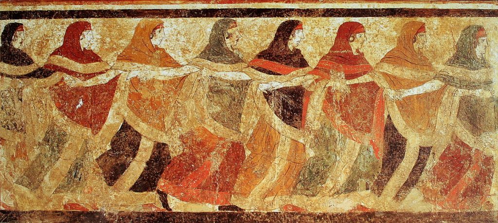 Bức hình"Những phụ nữ tang tóc" dưới nhà mồ ở Rivo di Puglia ở Ý, cuối thế kì thứ 5 trước CN, cao 55cm