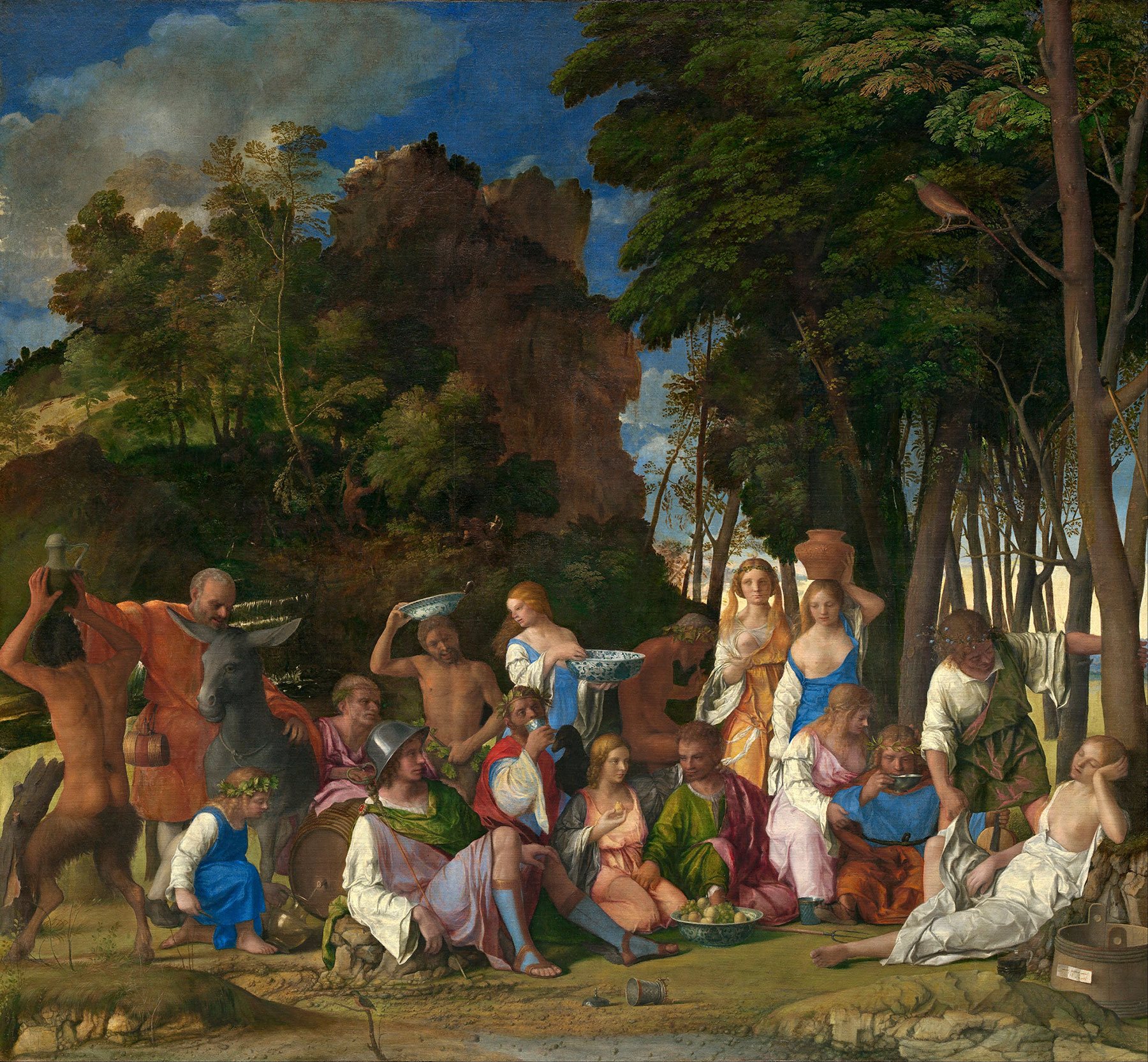 Bức “Bữa tiệc thần linh", Bellini vẽ năm 1514, khổ 188 x 170cm.